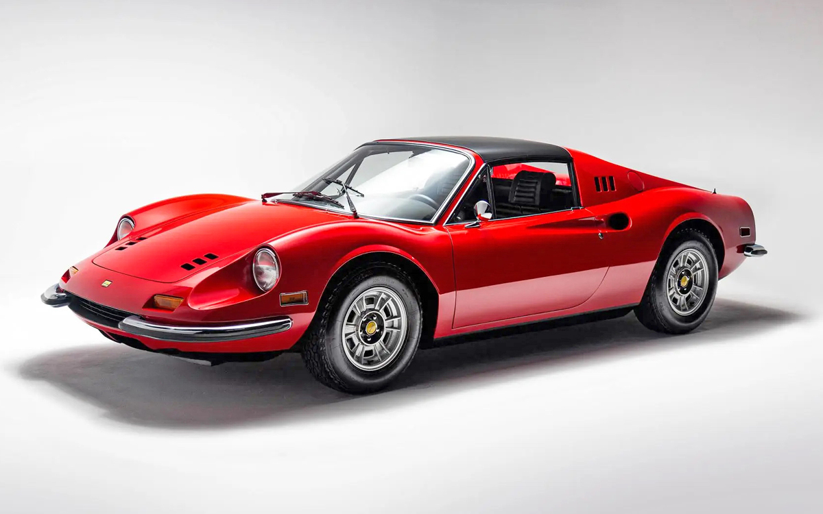 Red Ferrari Dino 246 GTS front left view