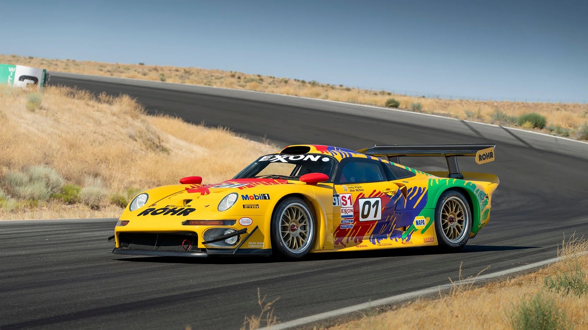 Yellow 1991 Porsche 911 GT1