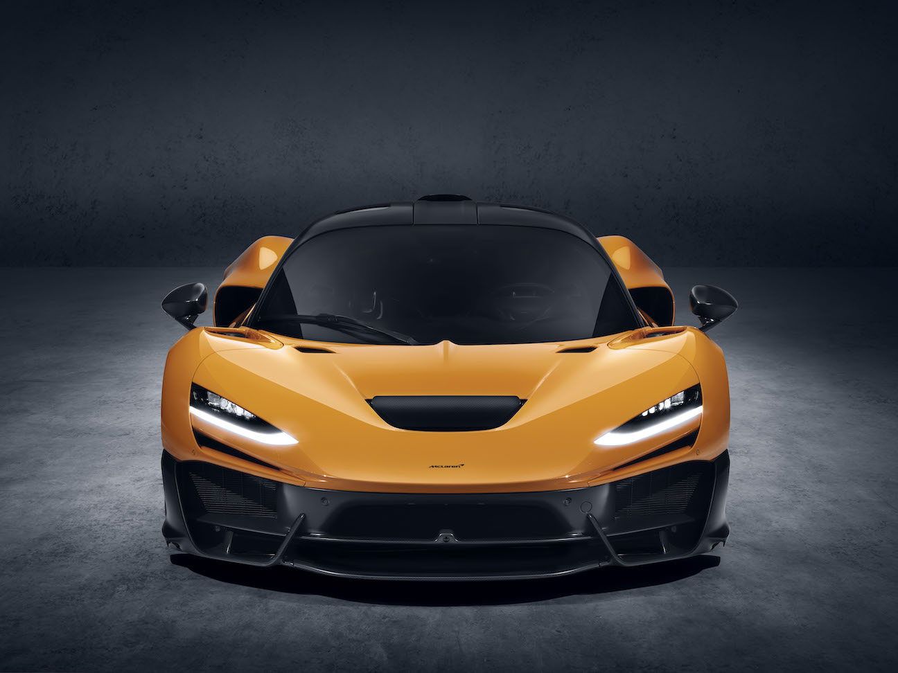 Orange McLaren W1 front view