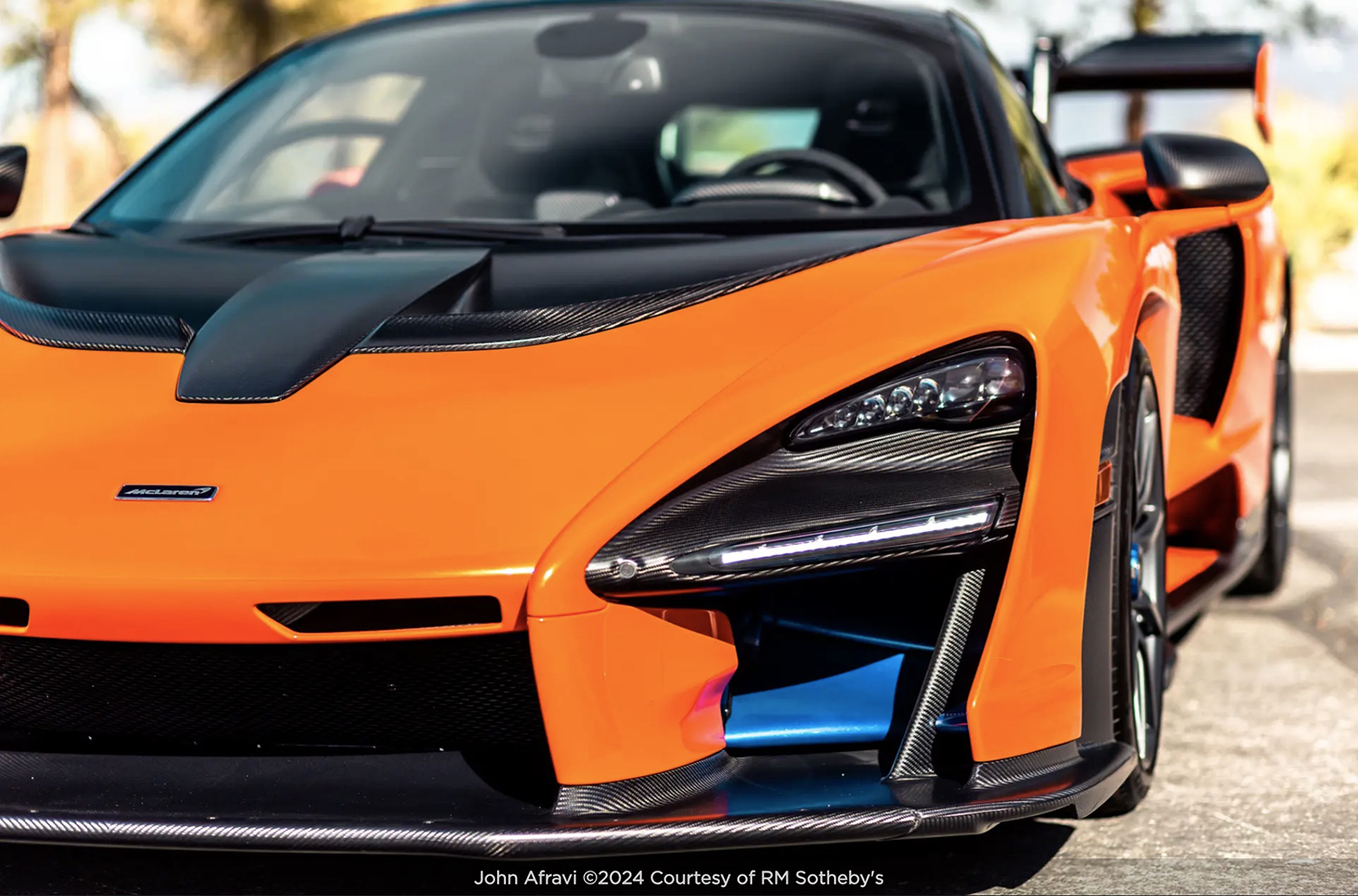 Orange McLaren Senna left right view