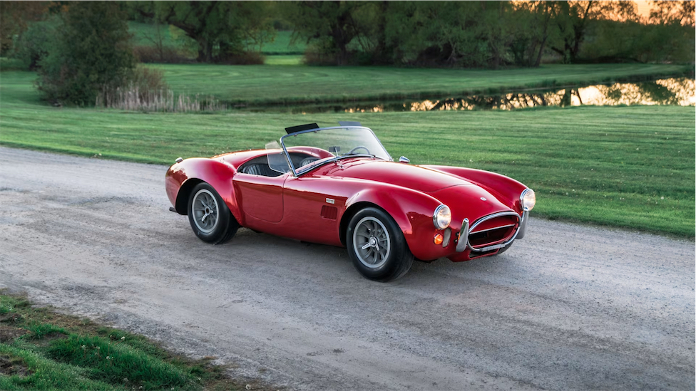 Red Shelby 427 Cobra right front view