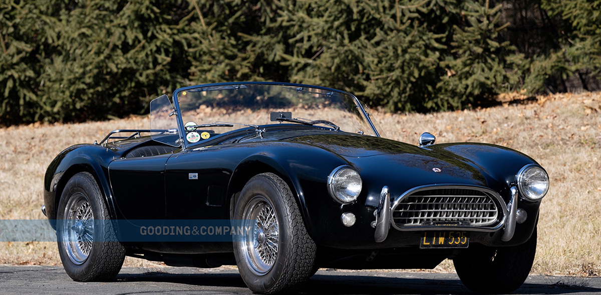 Blue 1964 Shelby Cobra right front view